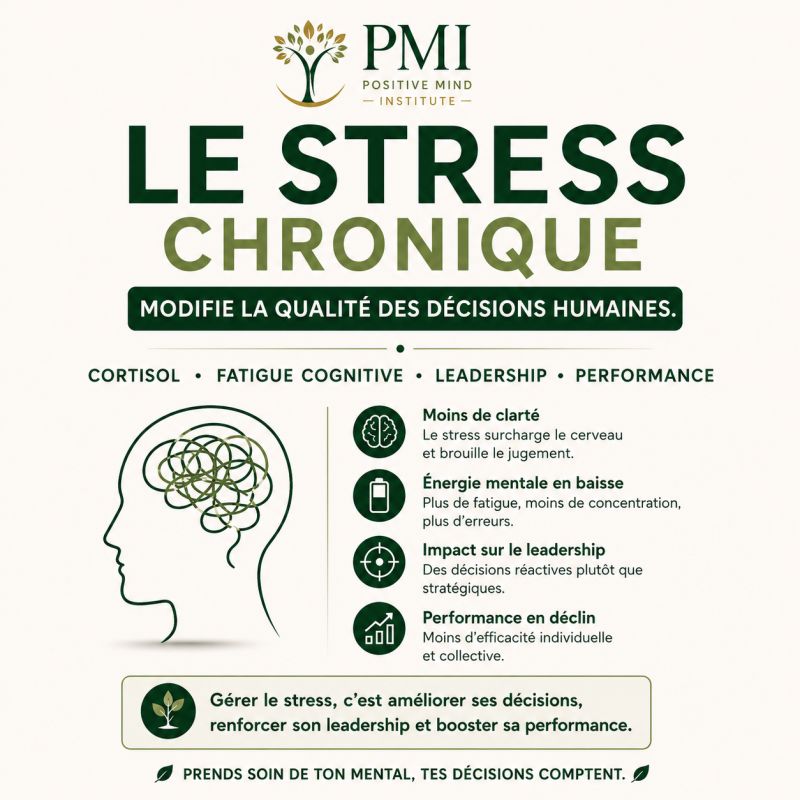 Le stress Chronique Modifie la qualité des décisions humaines.